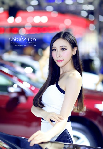 锥子脸气质美女车模