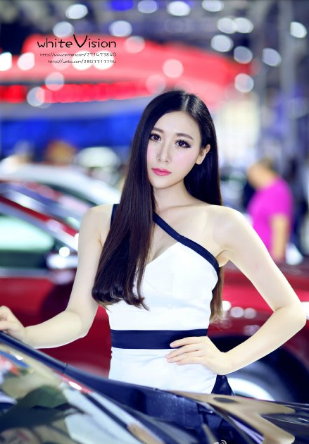 锥子脸气质美女车模