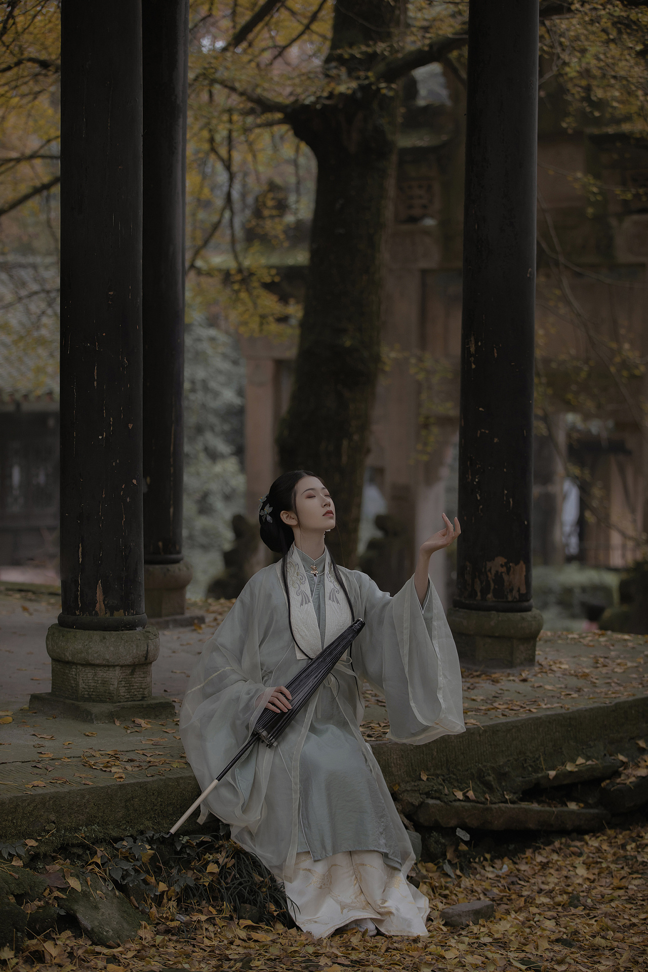 端庄大方的古风美女户外气质飘然唯美古风摄影