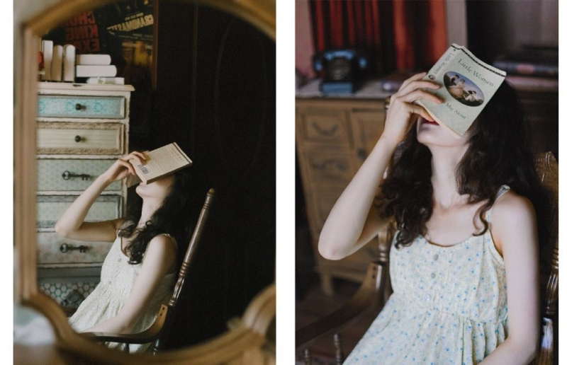 日系美女精致瓜子脸漂亮写真