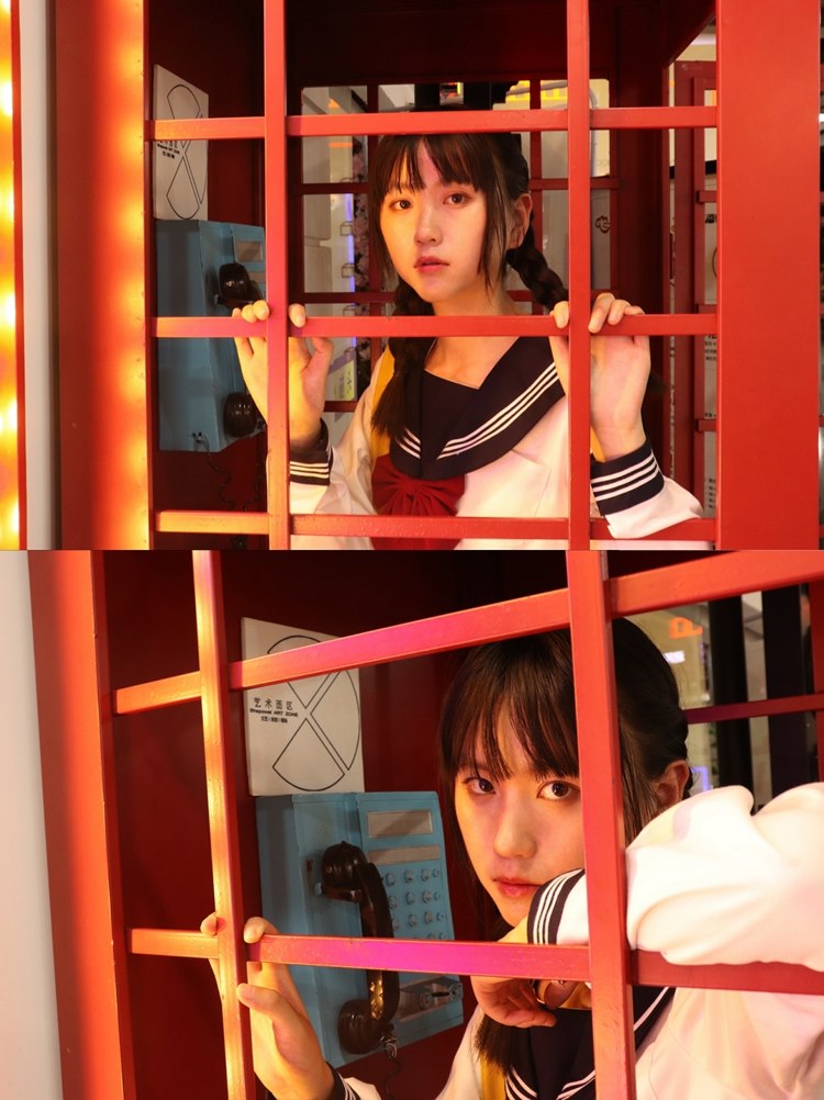 麻花辫日本制服萝莉日常生活照黑丝美女鉴赏写真图片