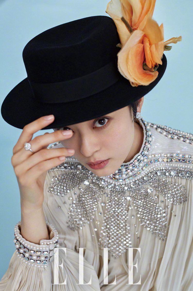 高级感美女孙俪清新动人复古妆容优雅明星写真图片