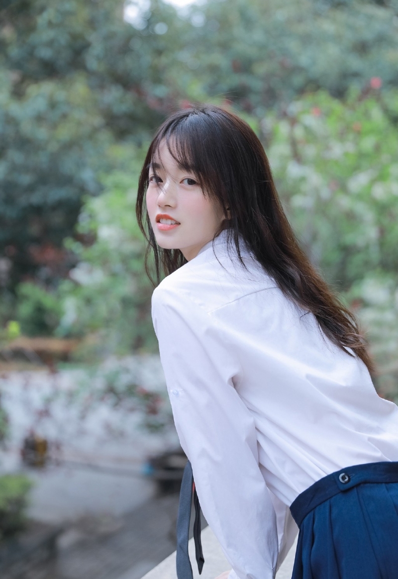 JK制服学生妹清纯俏丽女生图片