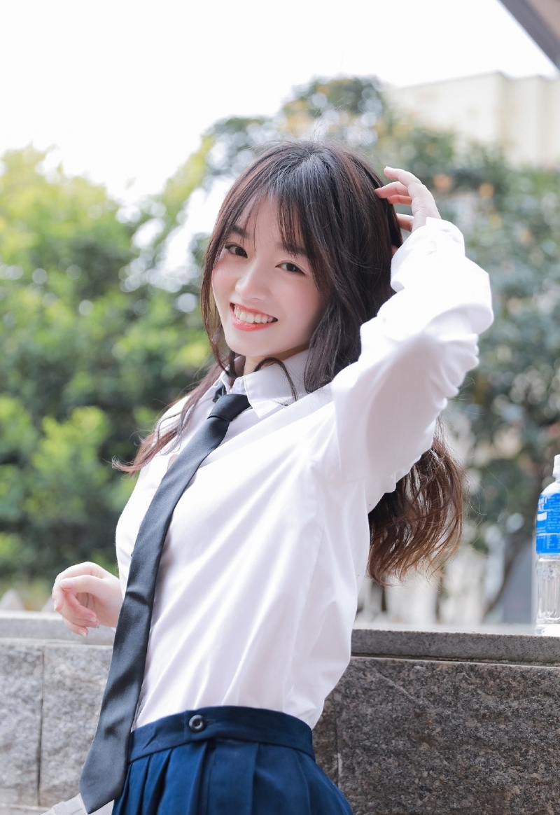 JK制服学生妹清纯俏丽女生图片