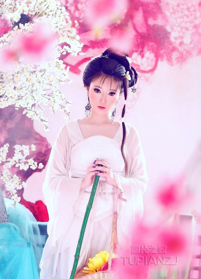 纤弱唯美古装美女图片之黛玉葬花