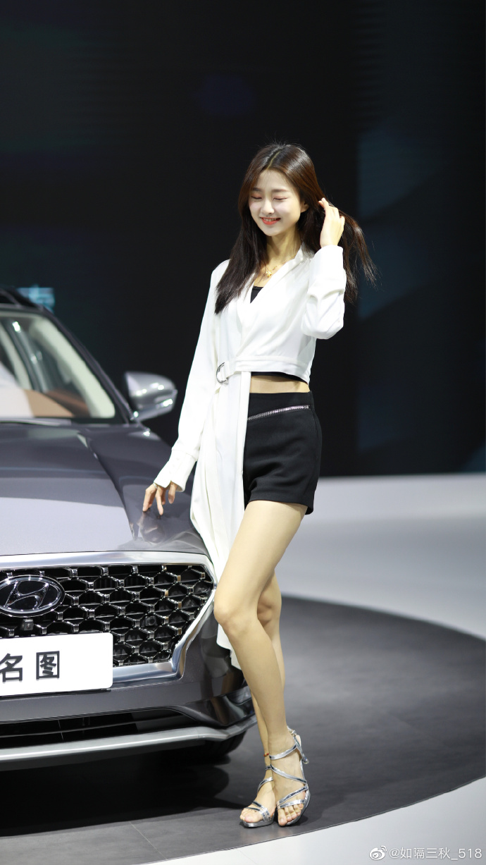 高挑有型美女车模细腰长腿写真