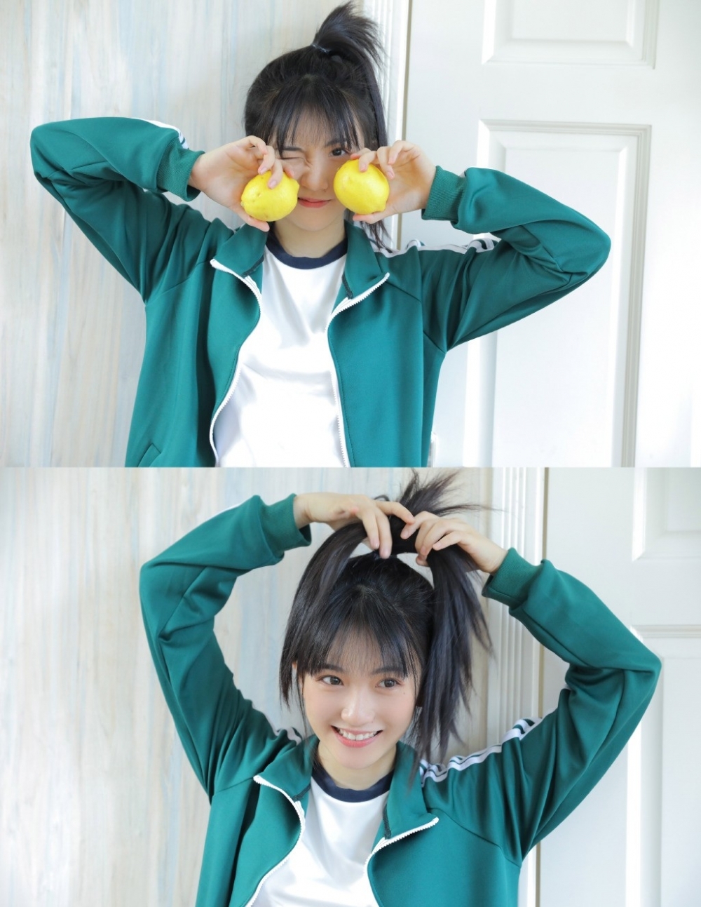 元气美少女运动装清新可人美女肌肤凝白若雪勾人私房照