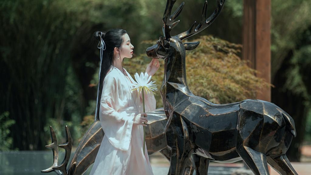 纤尘不染的古装佳人唯美古风图片