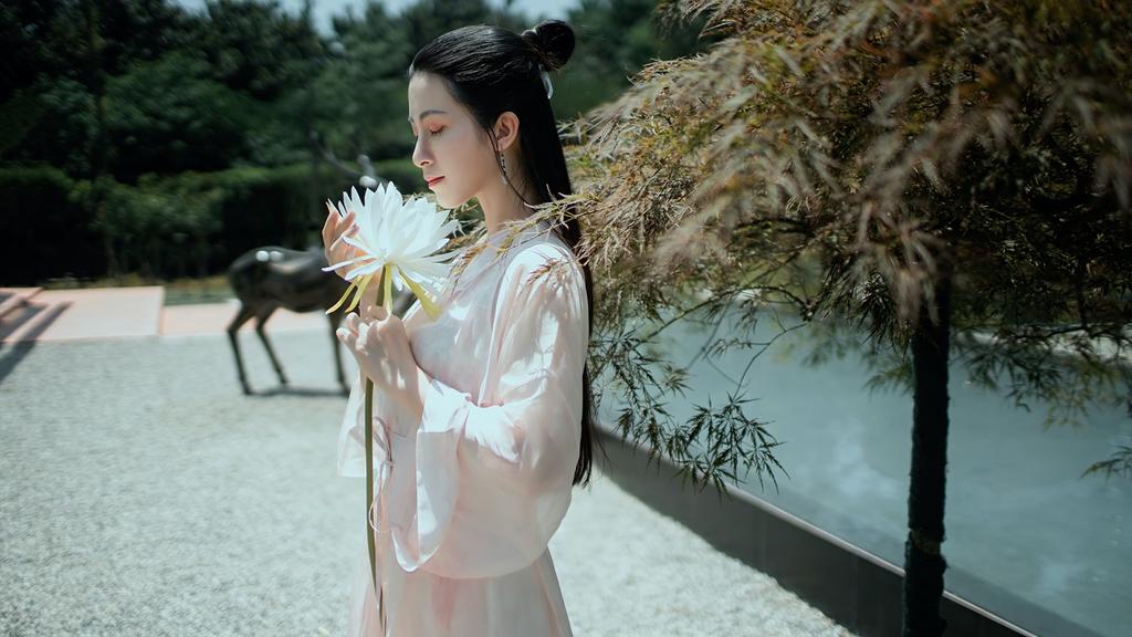 纤尘不染的古装佳人唯美古风图片