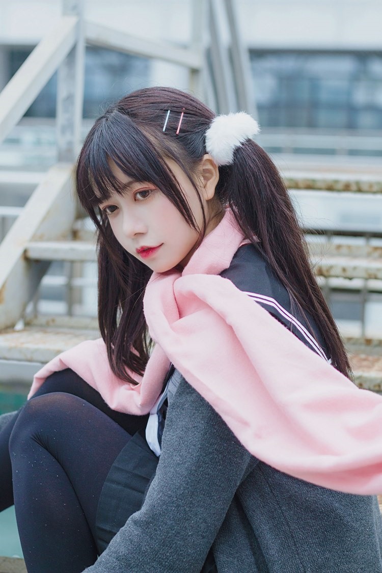 双马尾美少女宅男女神制服JK黑丝户外清纯养眼写真