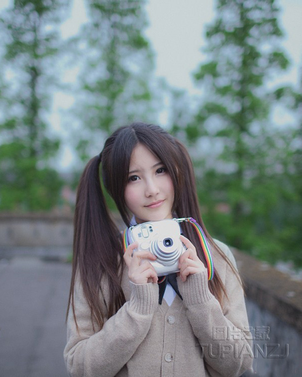 90后校园清纯美女生活照 转角遇见爱