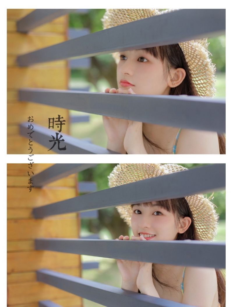 日系小清新美女吊带连衣裙写真