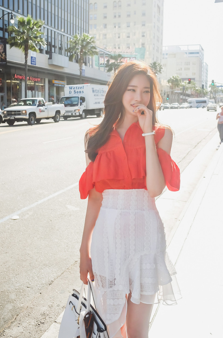 韩国美女模特街拍写真