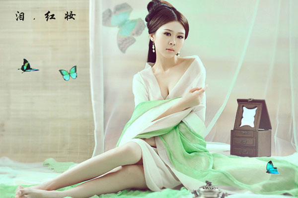 成靓欢古装美人写真 泪红妆