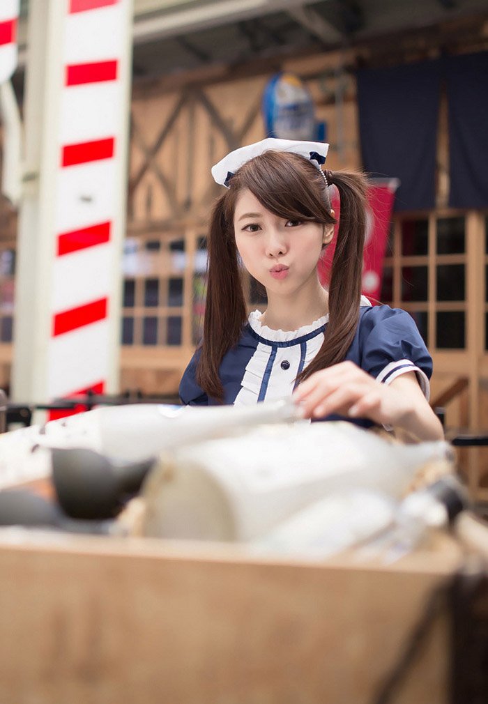 清纯美女沈乔乔女仆装写真  甜美可爱萌妹纸