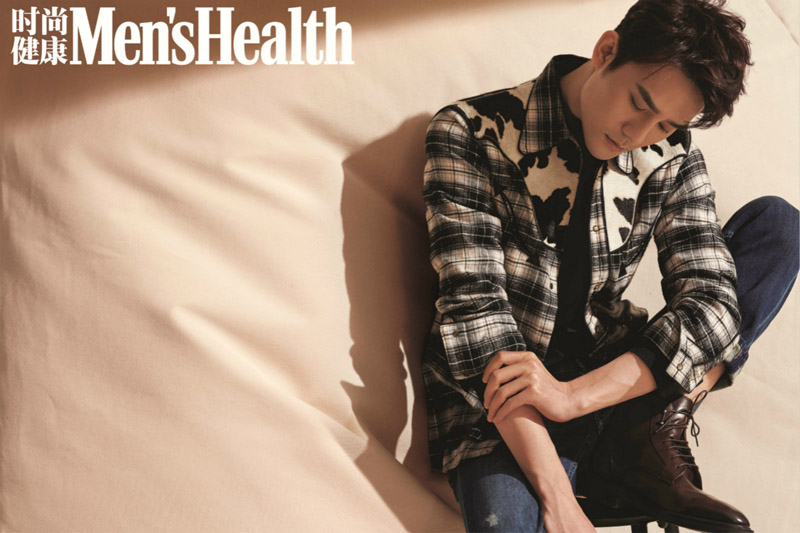 王凯温柔休闲风时尚杂志写真照