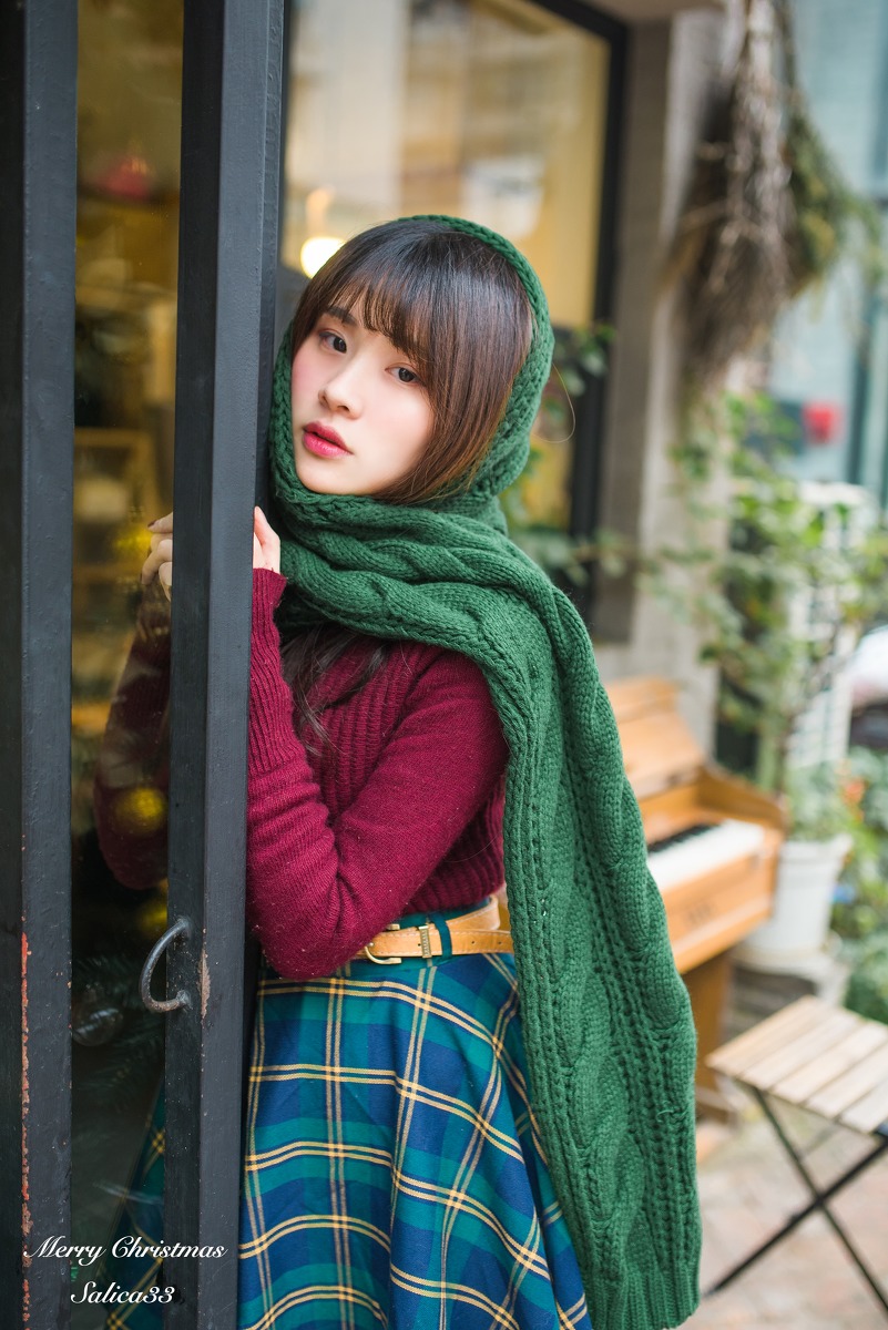 长发刘海美女皮肤超好