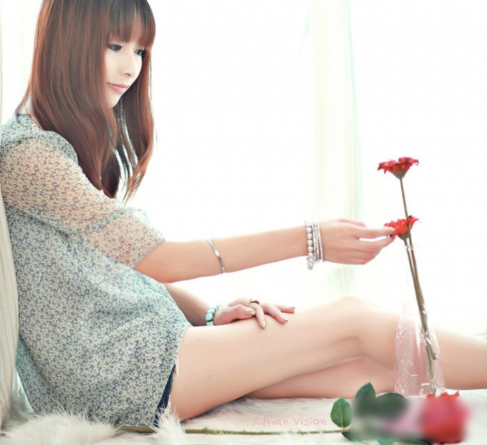 女孩室内写真 打造休闲小清新风