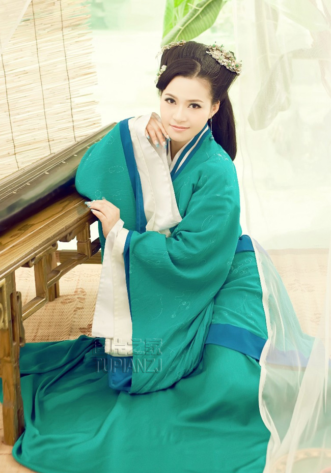 扶琴古典少女 唯美秀丽